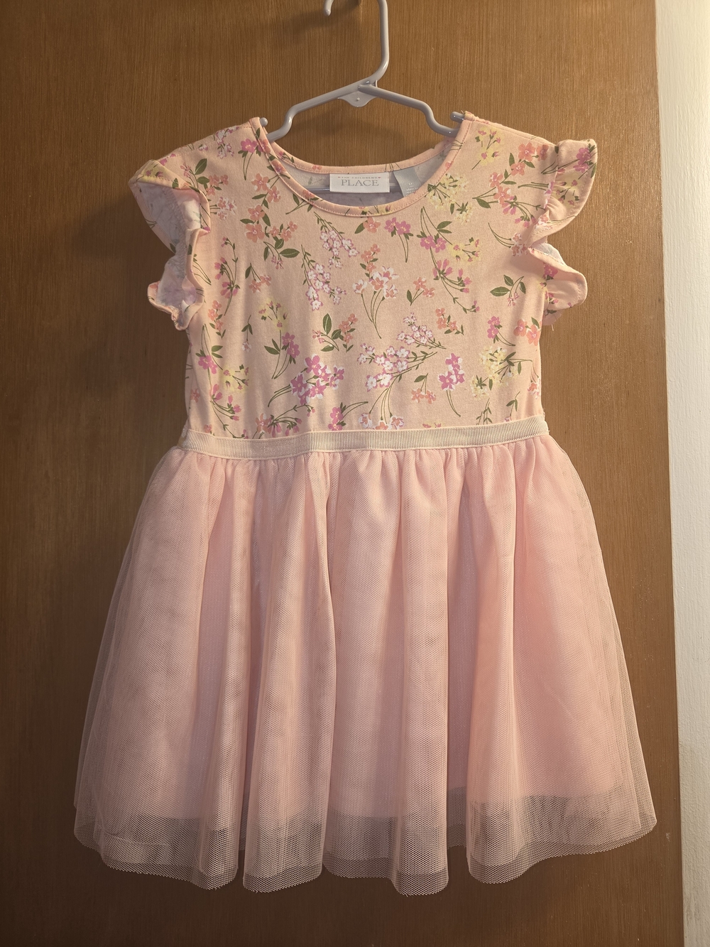 The Children's Place Pink Floral Tulle Party Dress